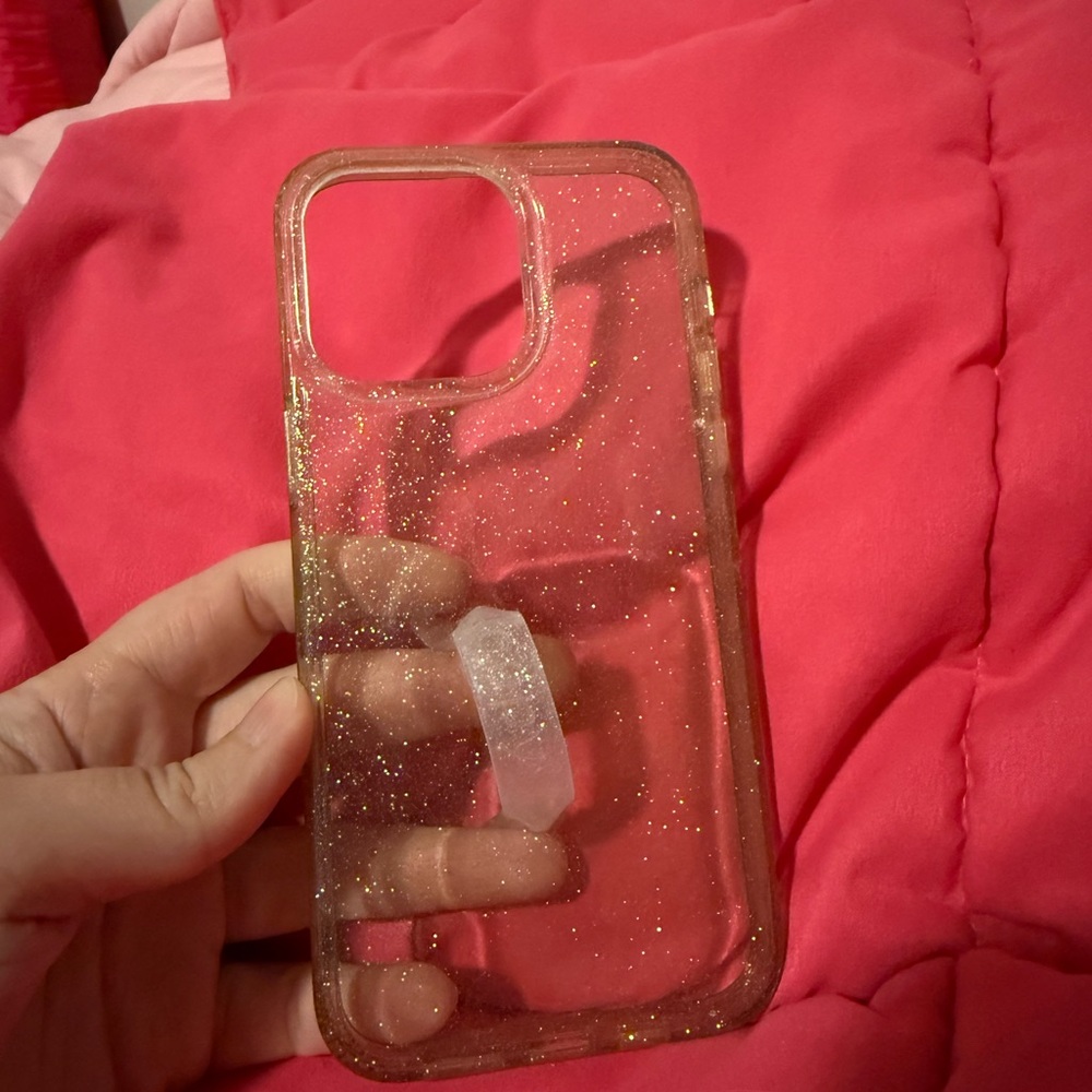 Glittery Gold loopy iPhone 14 Pro Max Case